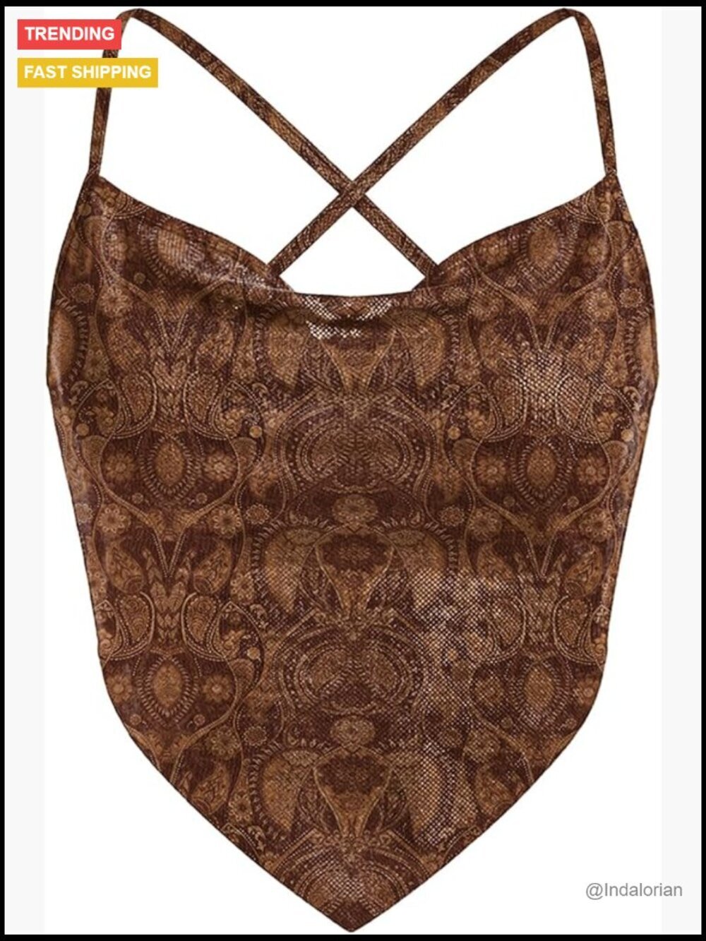 Ruched Mesh Cami Crop Top Y2K Backless Cowl Neck Sleeveless Spaghetti Strap